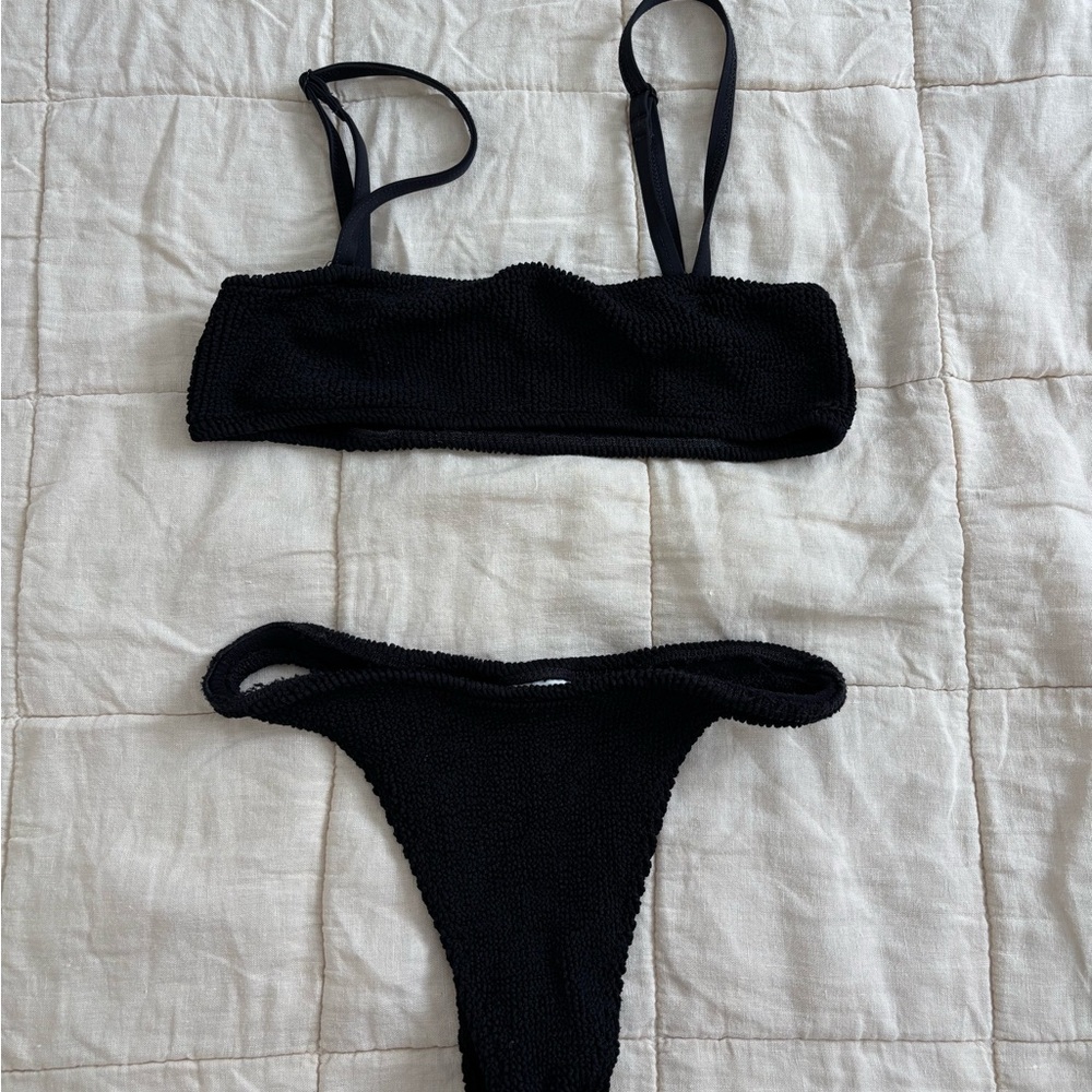 YouSwim Black Knit Bikini Set